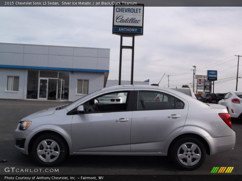 Silver Ice Metallic / Jet Black/Dark Titanium 2015 Chevrolet Sonic LS Sedan