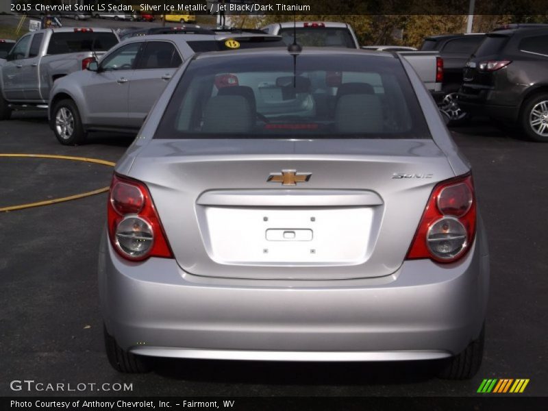 Silver Ice Metallic / Jet Black/Dark Titanium 2015 Chevrolet Sonic LS Sedan