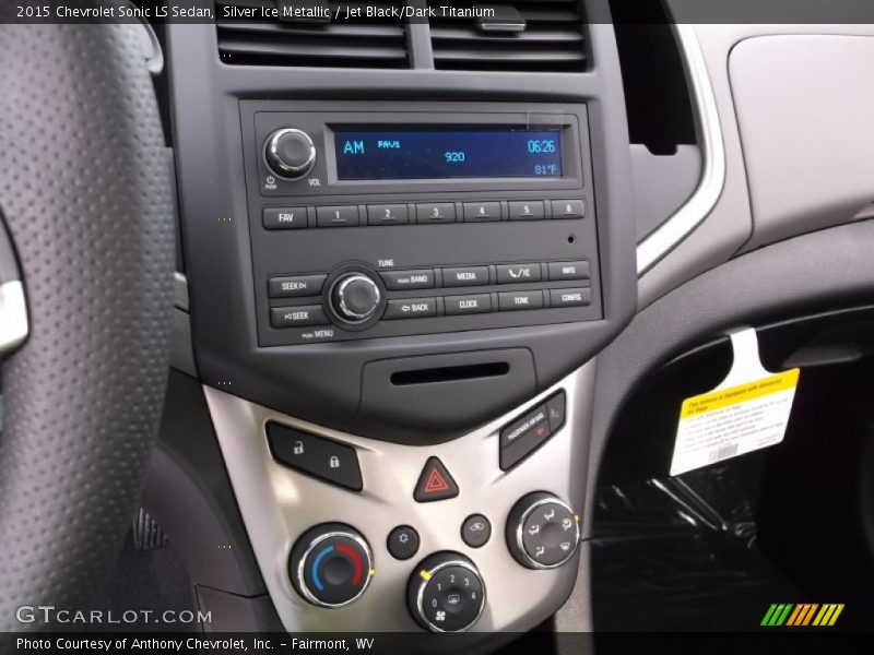 Silver Ice Metallic / Jet Black/Dark Titanium 2015 Chevrolet Sonic LS Sedan