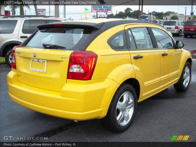 Solar Yellow / Pastel Slate Gray/Yellow 2007 Dodge Caliber SXT