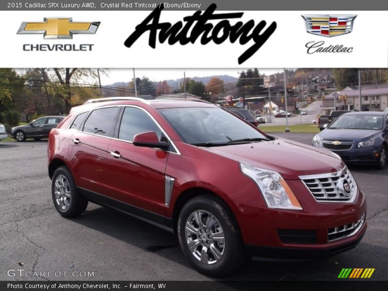 Crystal Red Tintcoat / Ebony/Ebony 2015 Cadillac SRX Luxury AWD