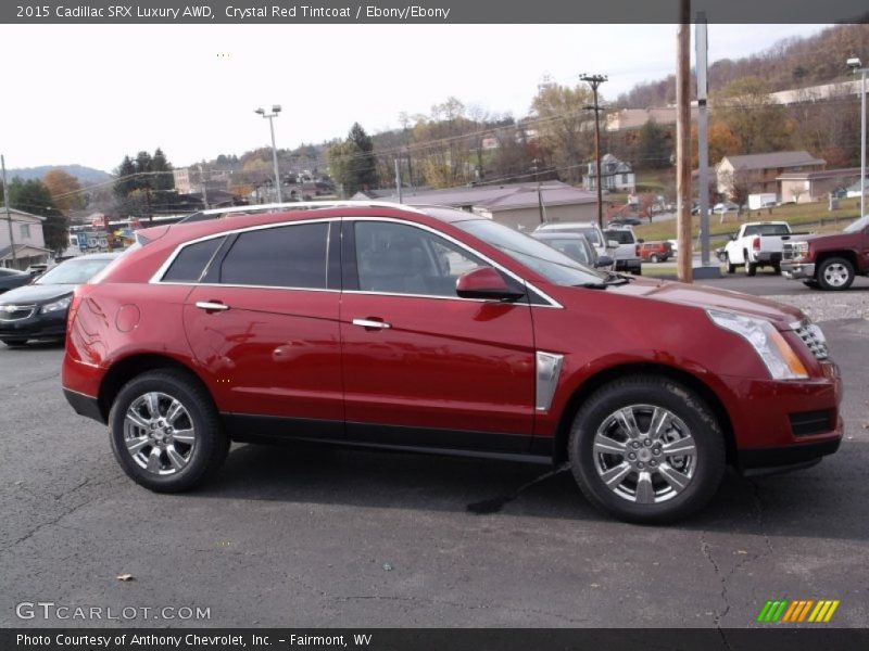 Crystal Red Tintcoat / Ebony/Ebony 2015 Cadillac SRX Luxury AWD