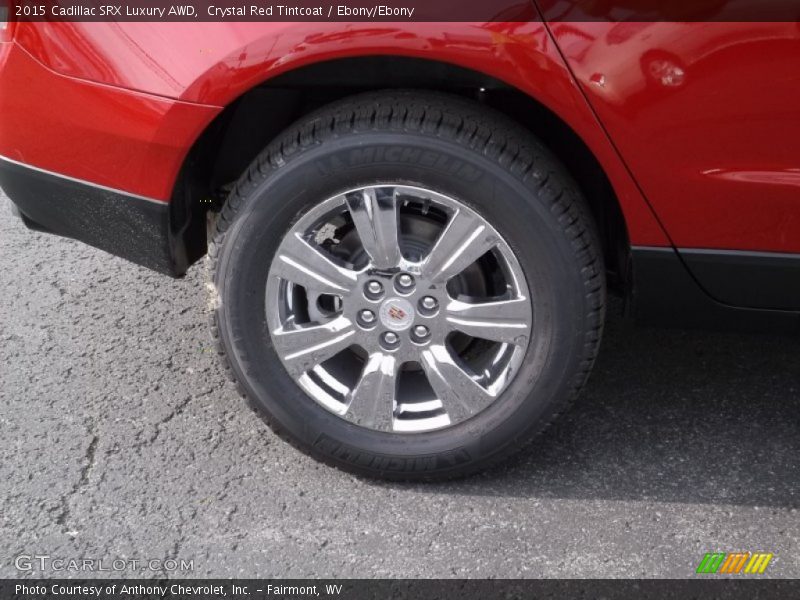 Crystal Red Tintcoat / Ebony/Ebony 2015 Cadillac SRX Luxury AWD
