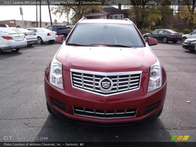 Crystal Red Tintcoat / Ebony/Ebony 2015 Cadillac SRX Luxury AWD