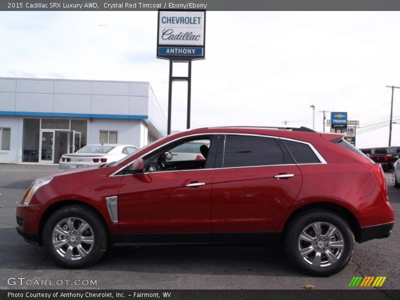 Crystal Red Tintcoat / Ebony/Ebony 2015 Cadillac SRX Luxury AWD