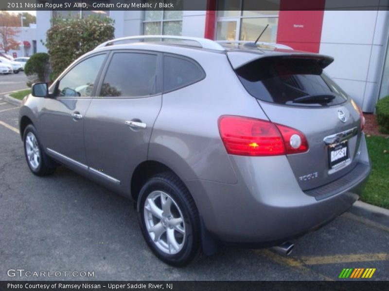 Gotham Gray Metallic / Black 2011 Nissan Rogue SV AWD