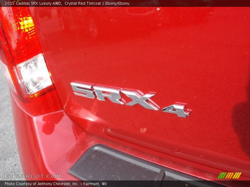 Crystal Red Tintcoat / Ebony/Ebony 2015 Cadillac SRX Luxury AWD