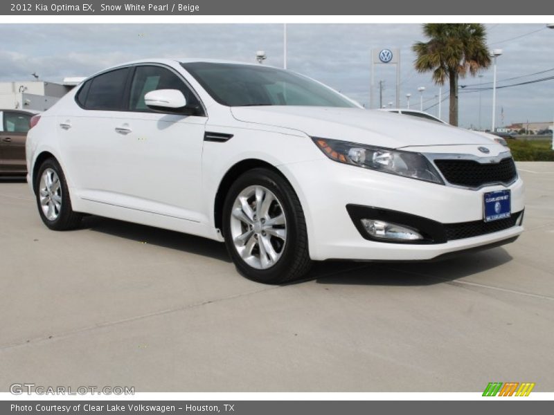 Snow White Pearl / Beige 2012 Kia Optima EX