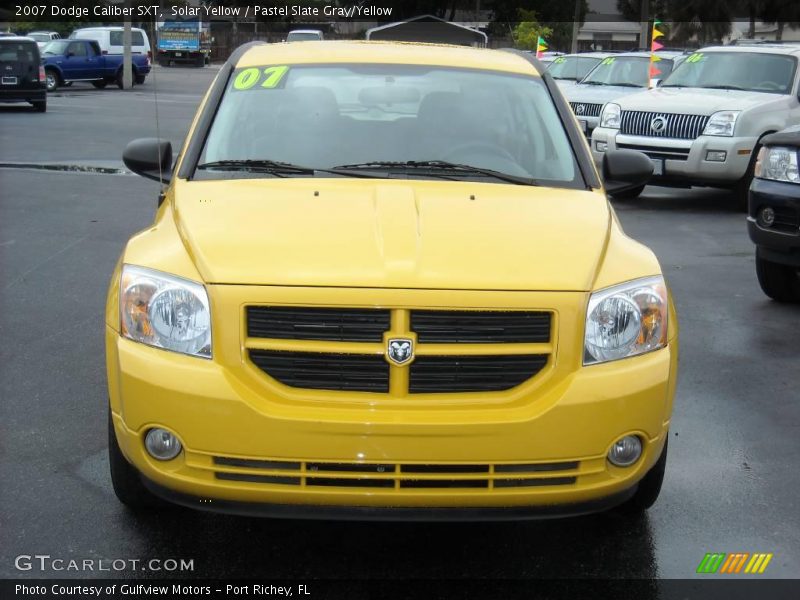 Solar Yellow / Pastel Slate Gray/Yellow 2007 Dodge Caliber SXT