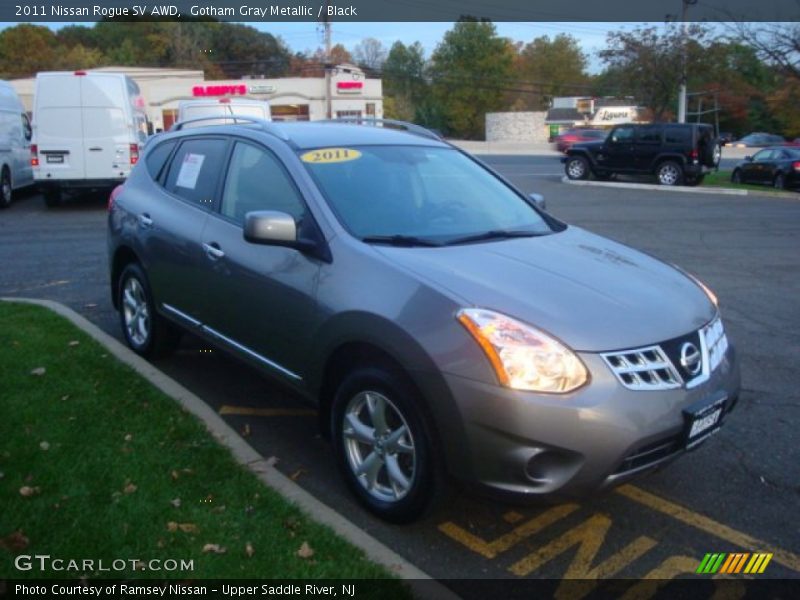 Gotham Gray Metallic / Black 2011 Nissan Rogue SV AWD
