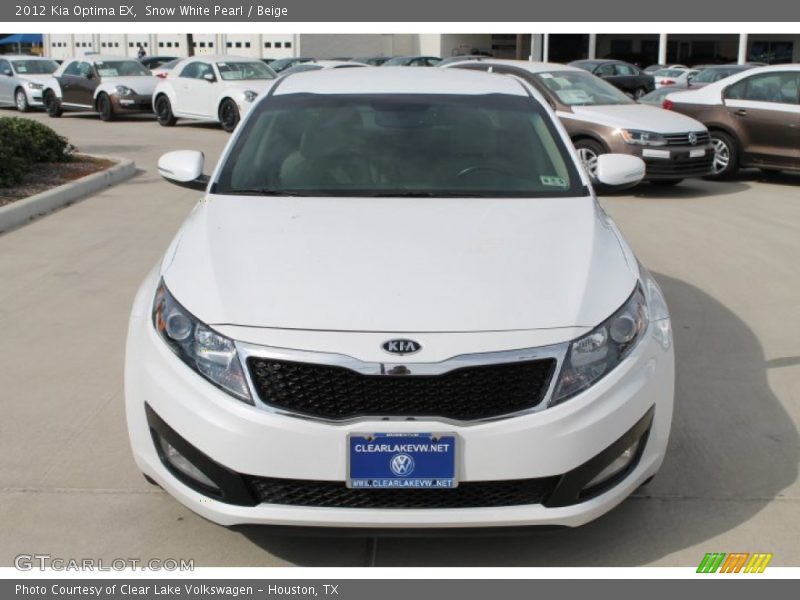 Snow White Pearl / Beige 2012 Kia Optima EX
