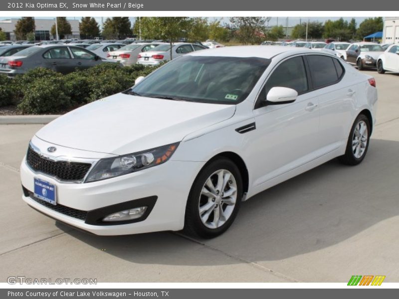 Snow White Pearl / Beige 2012 Kia Optima EX