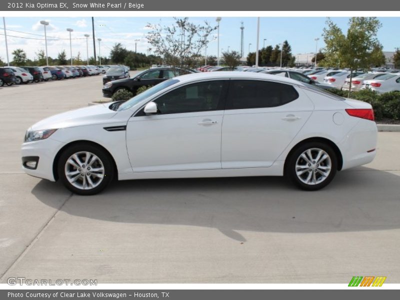 Snow White Pearl / Beige 2012 Kia Optima EX