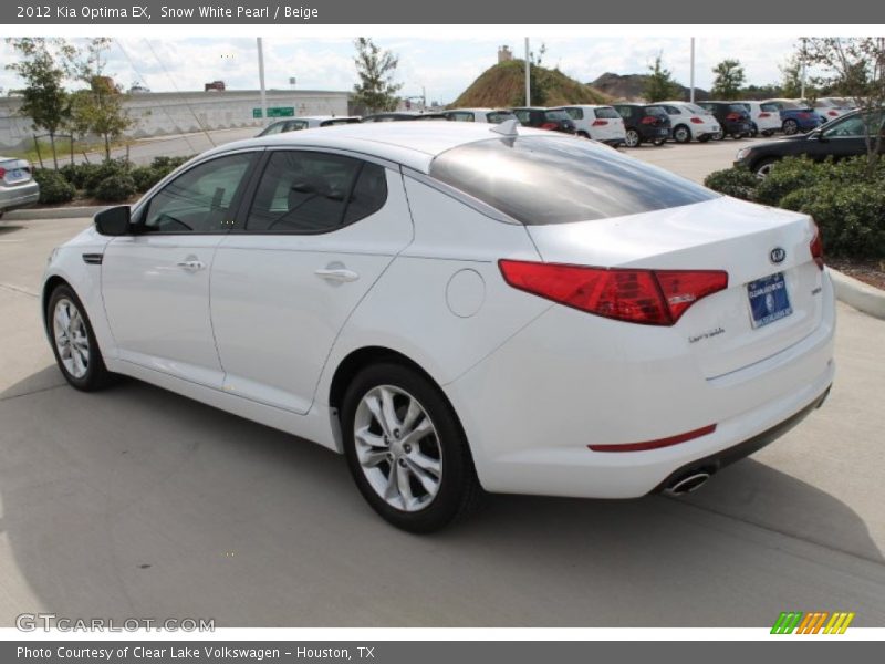 Snow White Pearl / Beige 2012 Kia Optima EX