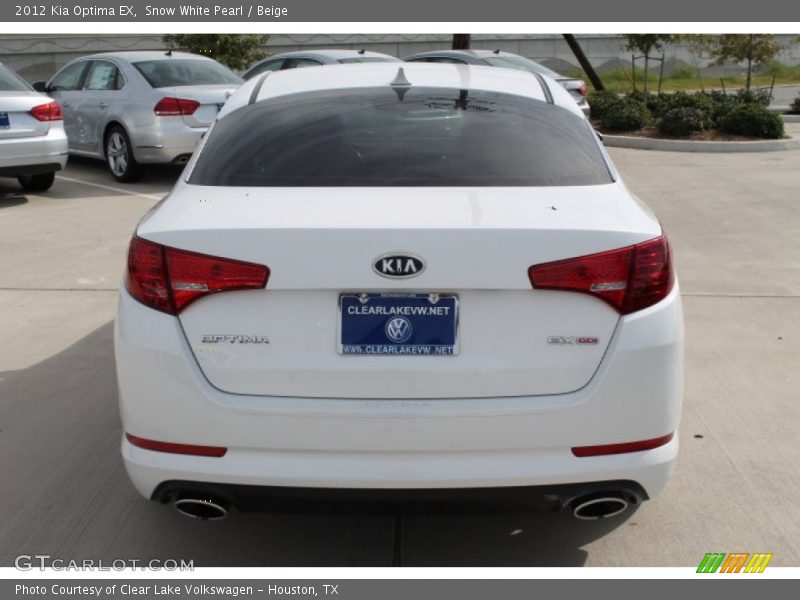 Snow White Pearl / Beige 2012 Kia Optima EX