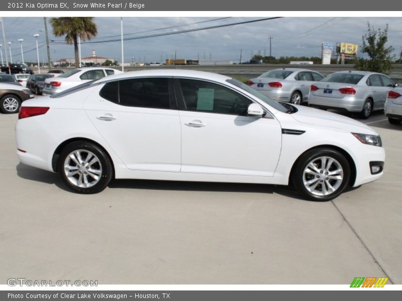 Snow White Pearl / Beige 2012 Kia Optima EX