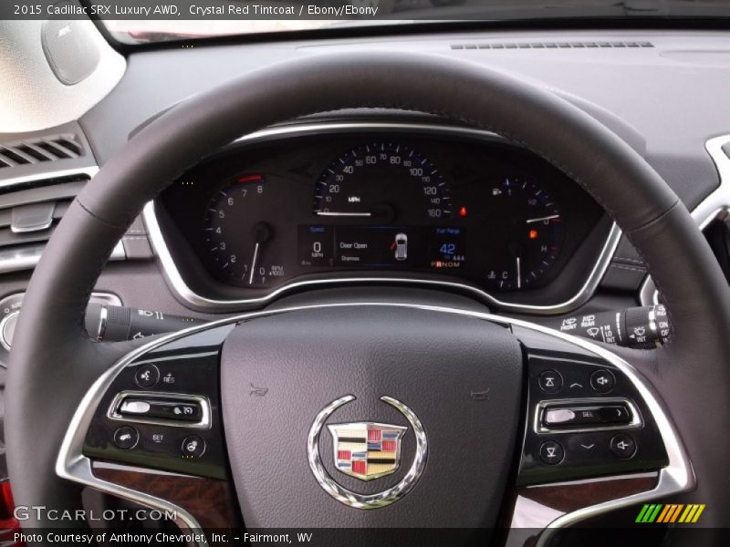 Crystal Red Tintcoat / Ebony/Ebony 2015 Cadillac SRX Luxury AWD