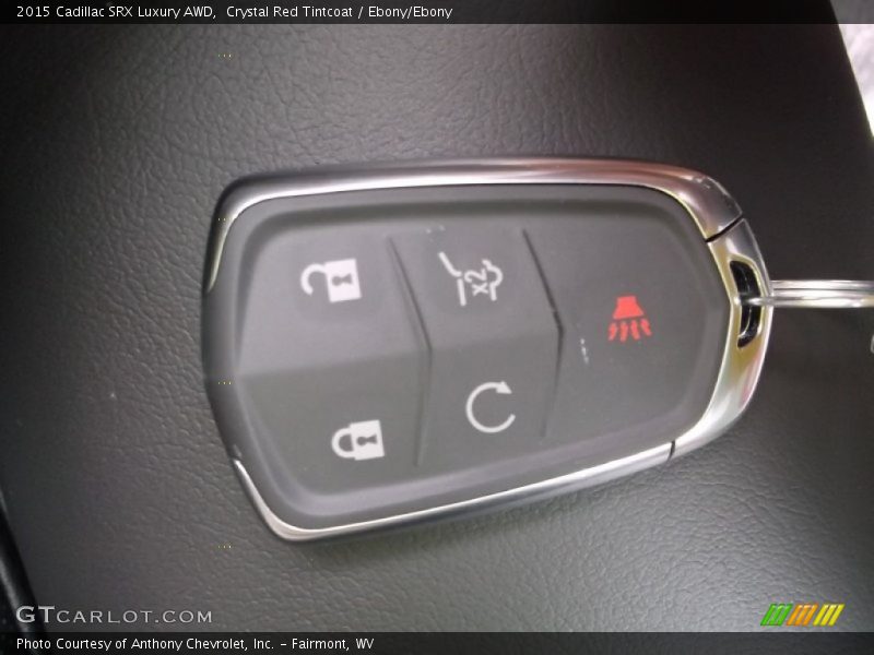 Crystal Red Tintcoat / Ebony/Ebony 2015 Cadillac SRX Luxury AWD