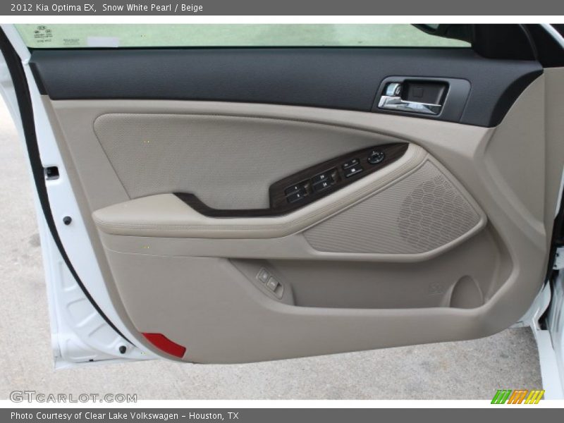 Snow White Pearl / Beige 2012 Kia Optima EX