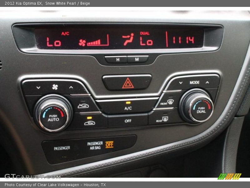 Snow White Pearl / Beige 2012 Kia Optima EX