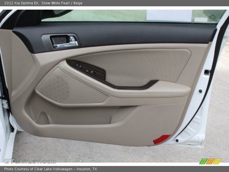 Snow White Pearl / Beige 2012 Kia Optima EX