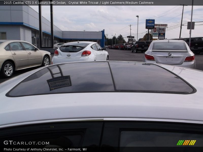 Crystal White Tricoat / Light Cashmere/Medium Cashmere 2015 Cadillac CTS 3.6 Luxury AWD Sedan