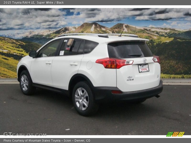Super White / Black 2015 Toyota RAV4 LE