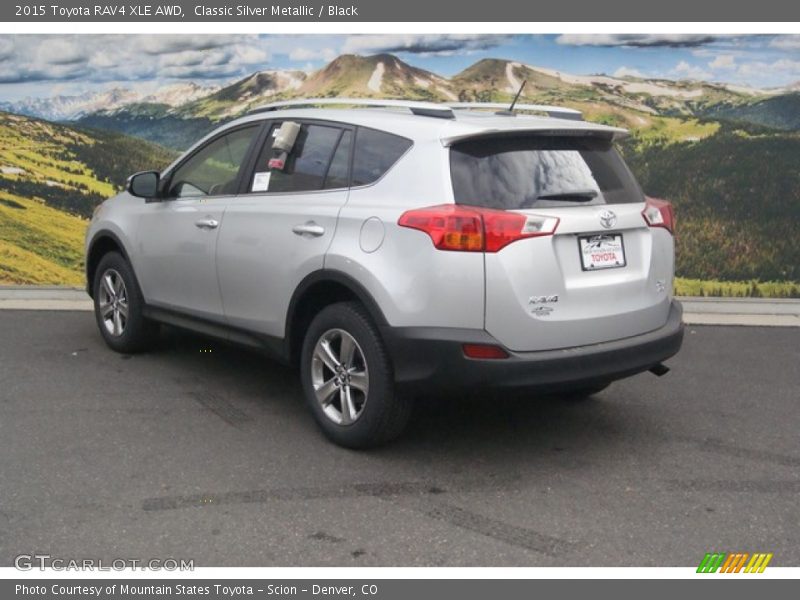 Classic Silver Metallic / Black 2015 Toyota RAV4 XLE AWD