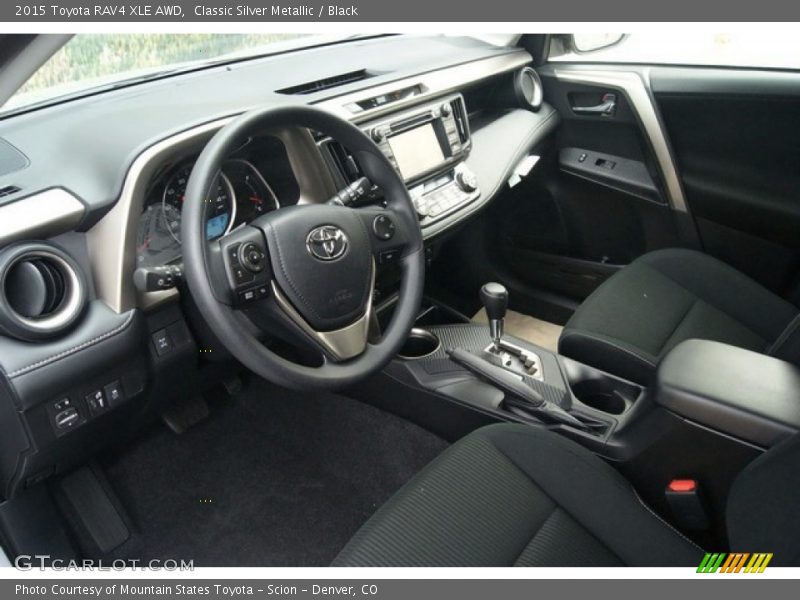 Classic Silver Metallic / Black 2015 Toyota RAV4 XLE AWD