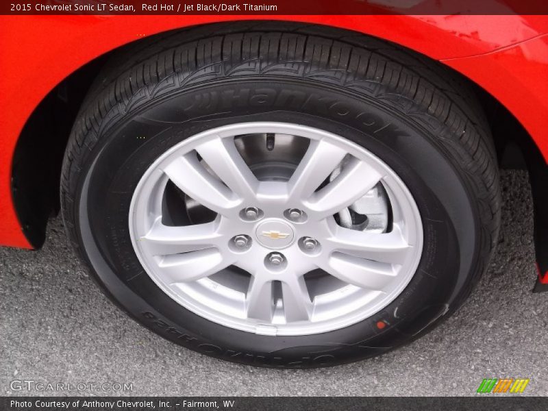 Red Hot / Jet Black/Dark Titanium 2015 Chevrolet Sonic LT Sedan