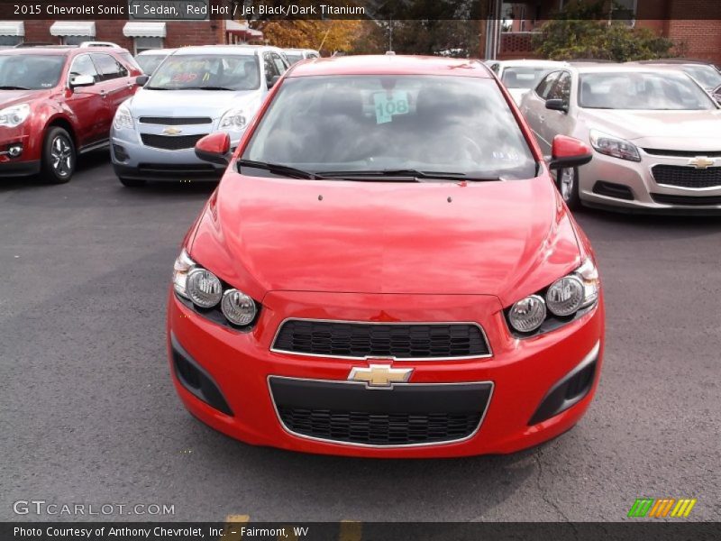 Red Hot / Jet Black/Dark Titanium 2015 Chevrolet Sonic LT Sedan