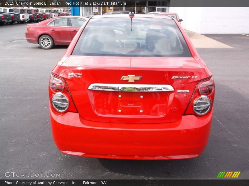 Red Hot / Jet Black/Dark Titanium 2015 Chevrolet Sonic LT Sedan
