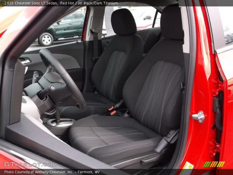 Red Hot / Jet Black/Dark Titanium 2015 Chevrolet Sonic LT Sedan