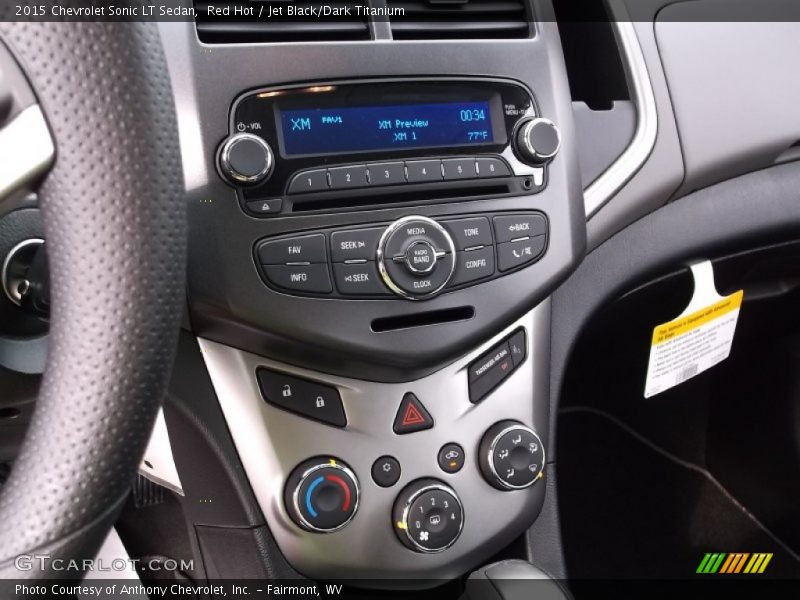 Red Hot / Jet Black/Dark Titanium 2015 Chevrolet Sonic LT Sedan