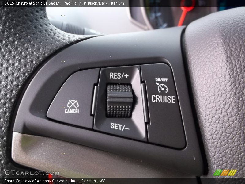 Red Hot / Jet Black/Dark Titanium 2015 Chevrolet Sonic LT Sedan