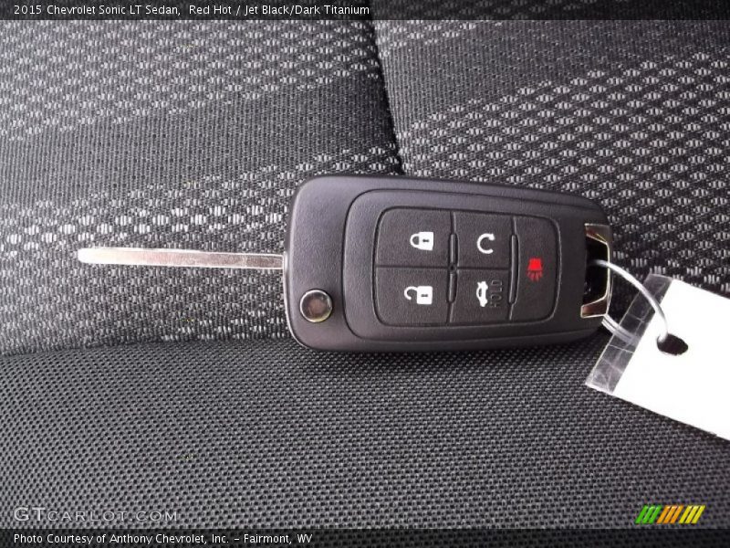 Red Hot / Jet Black/Dark Titanium 2015 Chevrolet Sonic LT Sedan