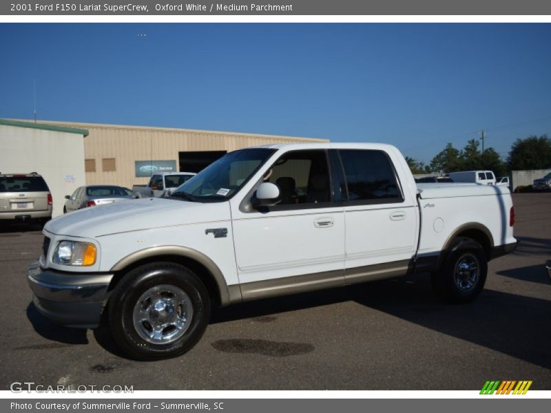 Oxford White / Medium Parchment 2001 Ford F150 Lariat SuperCrew