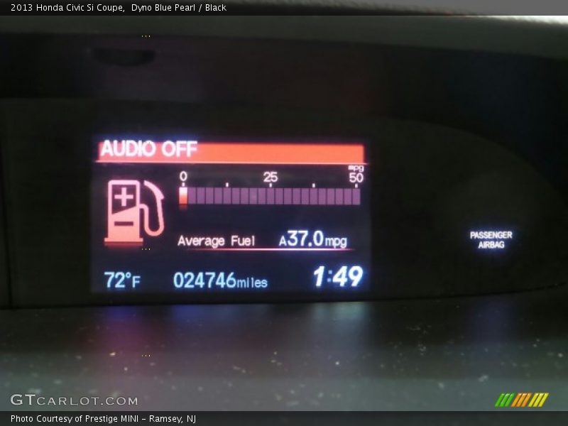 Dyno Blue Pearl / Black 2013 Honda Civic Si Coupe