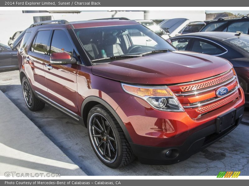 Sunset / Charcoal Black 2014 Ford Explorer Limited