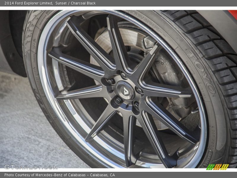 Sunset / Charcoal Black 2014 Ford Explorer Limited