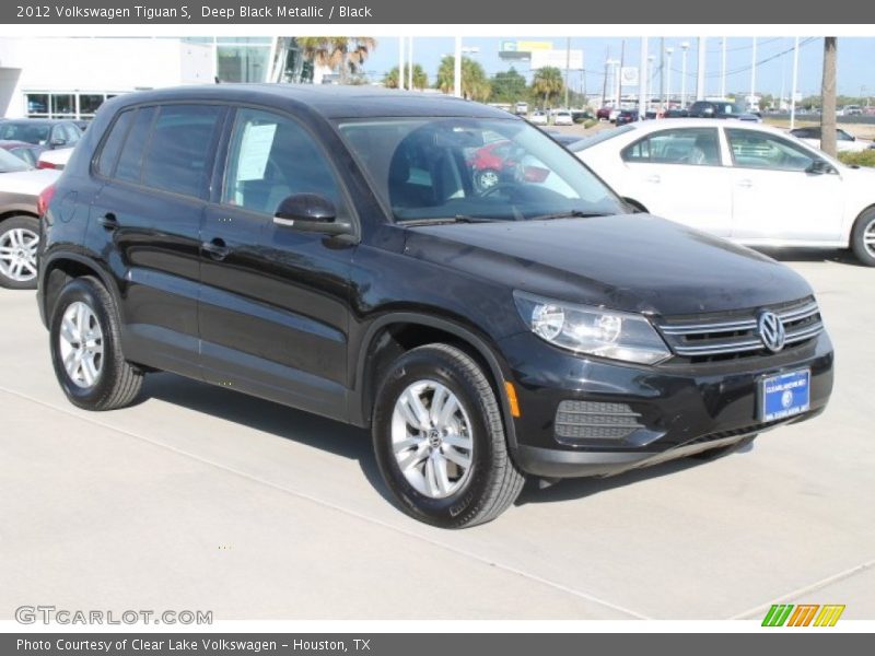 Deep Black Metallic / Black 2012 Volkswagen Tiguan S