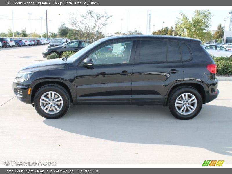 Deep Black Metallic / Black 2012 Volkswagen Tiguan S