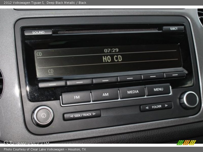 Deep Black Metallic / Black 2012 Volkswagen Tiguan S