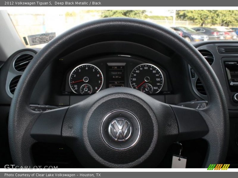 Deep Black Metallic / Black 2012 Volkswagen Tiguan S