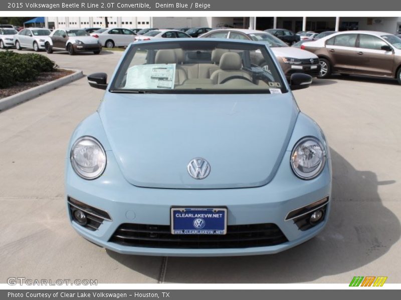 Denim Blue / Beige 2015 Volkswagen Beetle R Line 2.0T Convertible