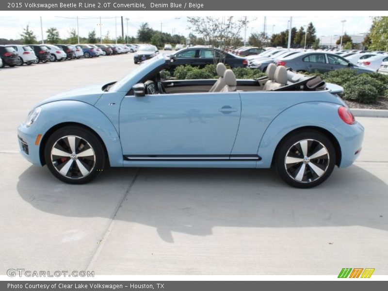 Denim Blue / Beige 2015 Volkswagen Beetle R Line 2.0T Convertible