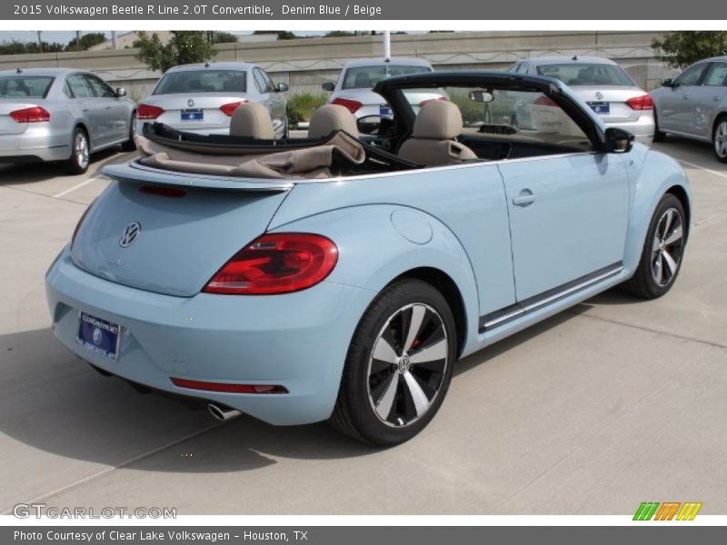 Denim Blue / Beige 2015 Volkswagen Beetle R Line 2.0T Convertible
