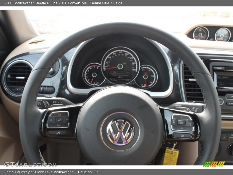 Denim Blue / Beige 2015 Volkswagen Beetle R Line 2.0T Convertible