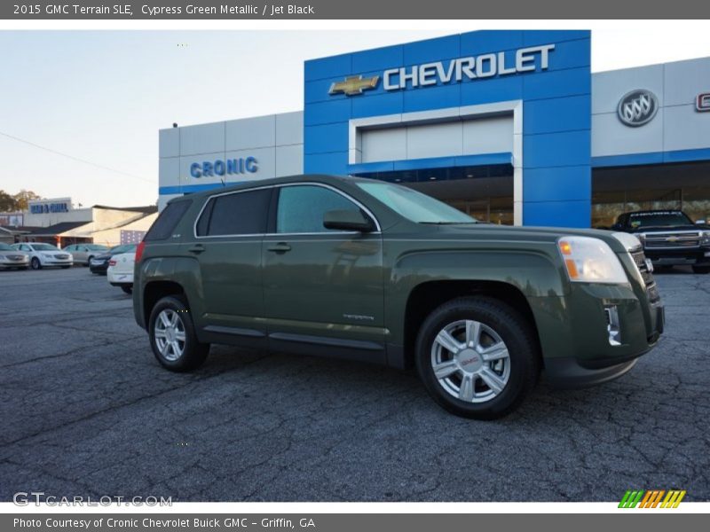 Cypress Green Metallic / Jet Black 2015 GMC Terrain SLE