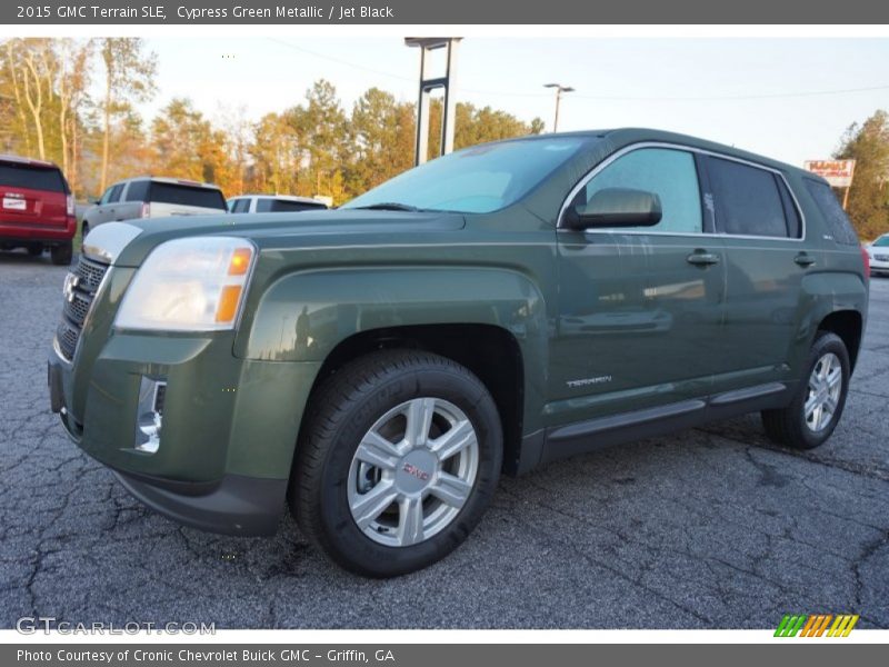 Cypress Green Metallic / Jet Black 2015 GMC Terrain SLE
